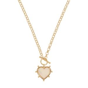 Heart Pendant Toggle Necklace